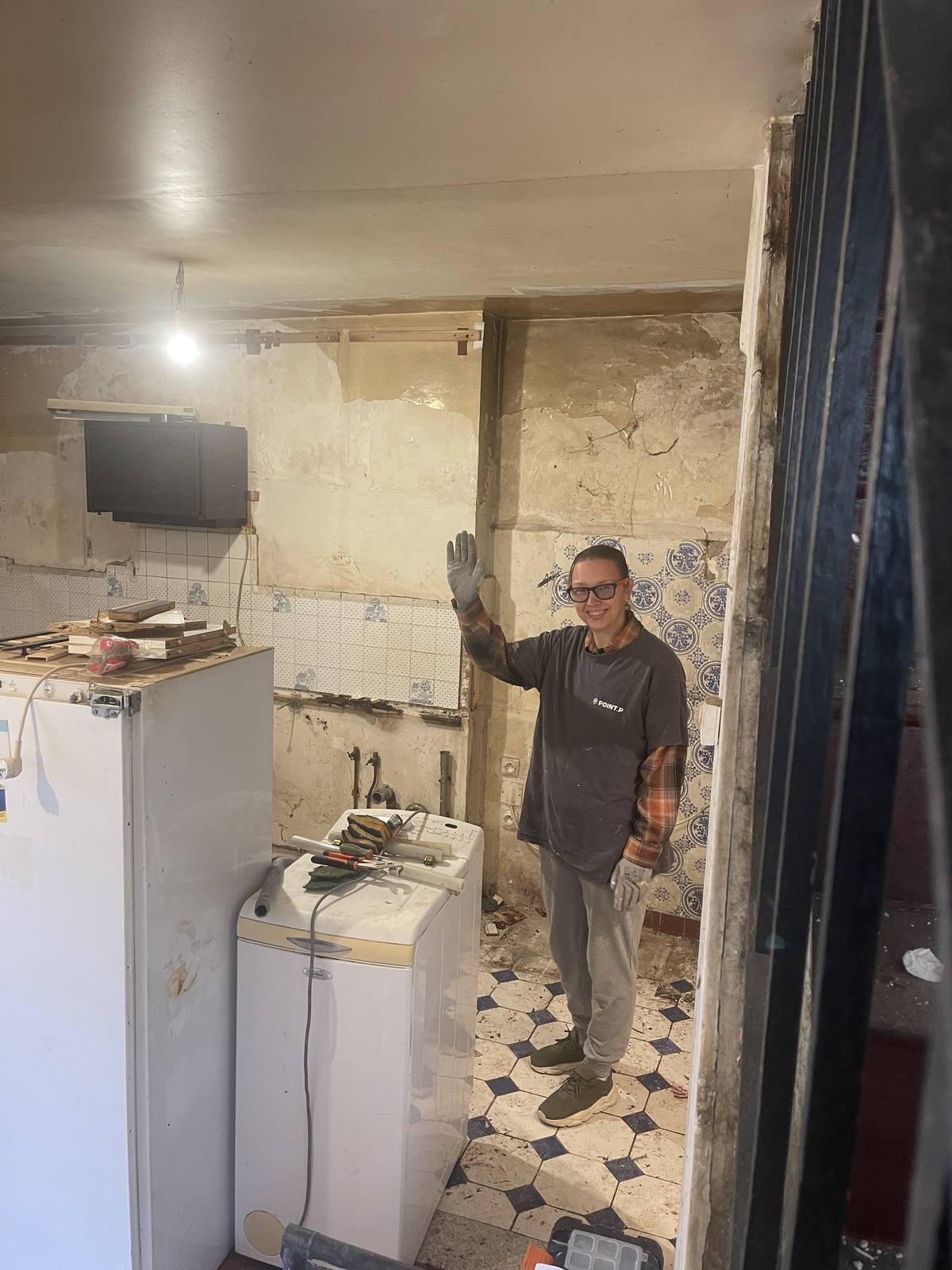 Cuisine en cours de démolition